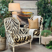 Load image into Gallery viewer, Zebra Print Begere Chair
