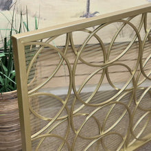 Load image into Gallery viewer, Gold Geometric Fire Screen
