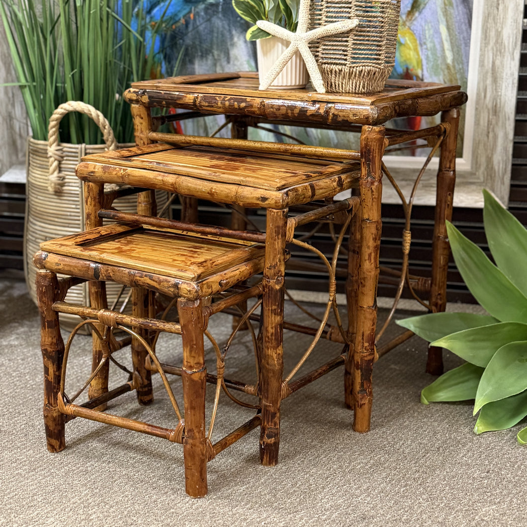 S/3 Tortoise Bamboo Nesting Tables