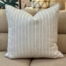 Load image into Gallery viewer, Grey/White Stripe Down Pillow
