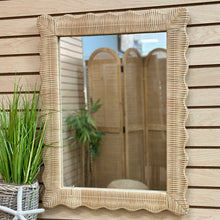 Load image into Gallery viewer, Two's Company Wicker Mirror
