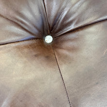 Load image into Gallery viewer, PB Sq. Mocha Leather Ottoman
