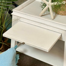 Load image into Gallery viewer, White Pull Out Shelf Side Table
