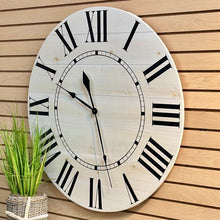 Load image into Gallery viewer, White Wooden Clock
