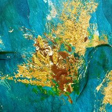Load image into Gallery viewer, Turquoise Flower Abstract Art

