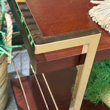 Load image into Gallery viewer, Gold/Espresso Bar Cart
