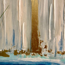 Load image into Gallery viewer, Blue/Gold Canvas Abstract I
