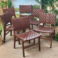 Load image into Gallery viewer, Teak Leather Dining Chair
