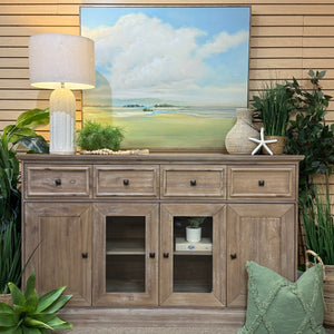 Distressed Taupe Sideboard