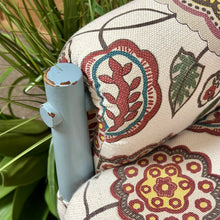 Load image into Gallery viewer, Floral Aqua Chair &amp; Otto
