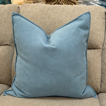 Load image into Gallery viewer, Blue Chevron Down Pillow
