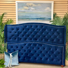 Load image into Gallery viewer, Navy King Tufted Bed

