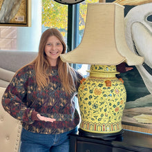 Load image into Gallery viewer, LG Yellow Chinoiserie Lamp
