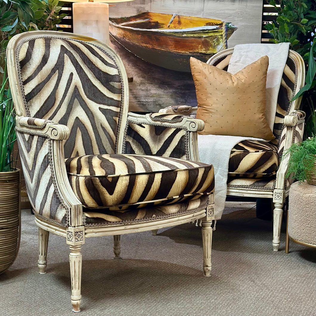 Zebra Print Begere Chair