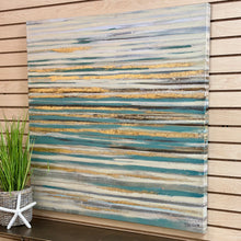 Load image into Gallery viewer, Teal/Gold Streak Art
