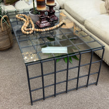 Load image into Gallery viewer, Ethan Allen Iron and Glass Coffee Table

