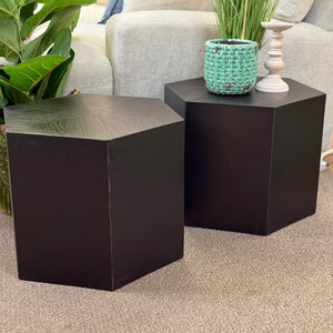 Crate & Barrel Hexagon Side Table