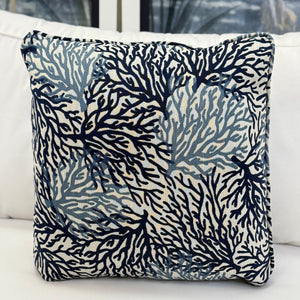 Blue Sea Life Pillow