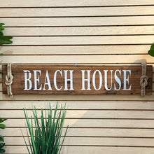 Load image into Gallery viewer, Wood &#39;Beach House&#39; Sign
