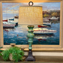 Load image into Gallery viewer, Turquoise Distressed Lamp
