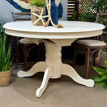 Load image into Gallery viewer, White Pedestal Table W/Leaf
