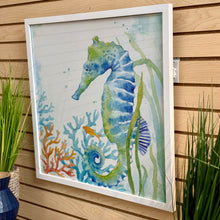 Load image into Gallery viewer, Framed Seahorse Art
