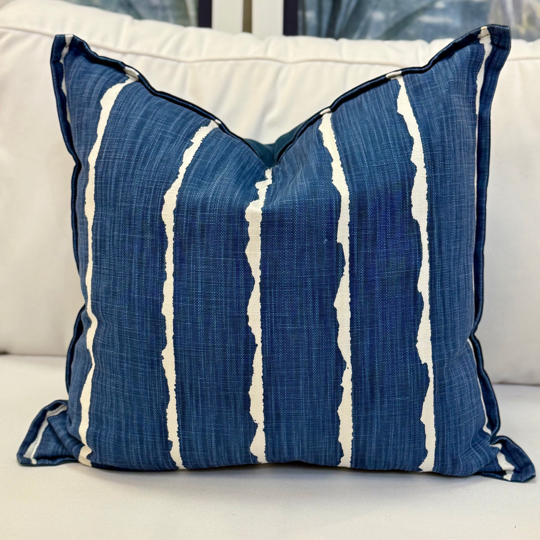 Blue Striped Pillow