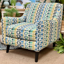 Load image into Gallery viewer, Blue &amp; Green Geometric Chair
