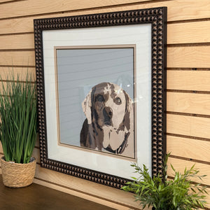 Framed 'Daisy Dog' Art