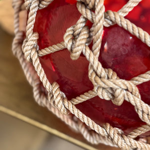 Red Glass Orb W/Rope