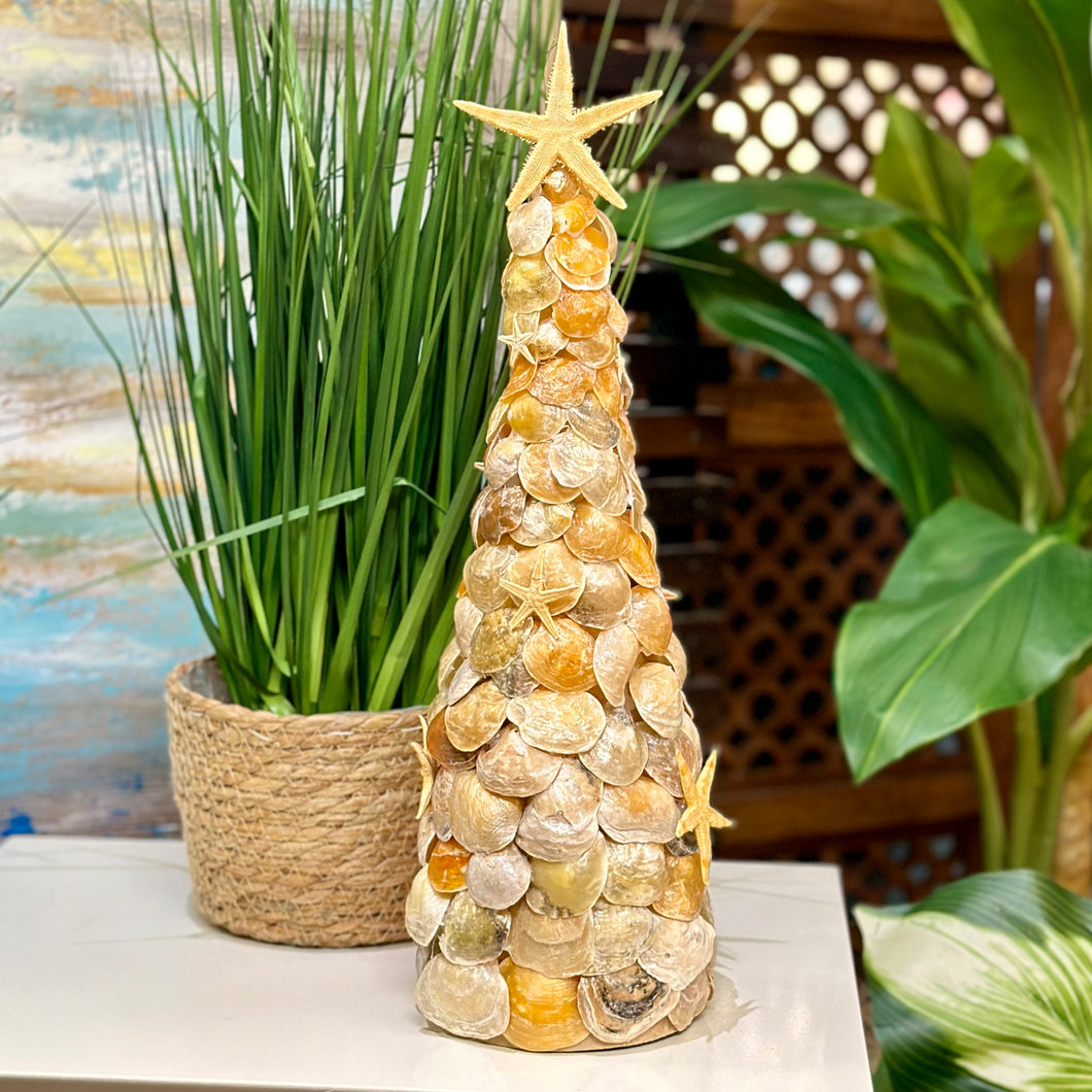 Med Gold Shell Holiday Tree