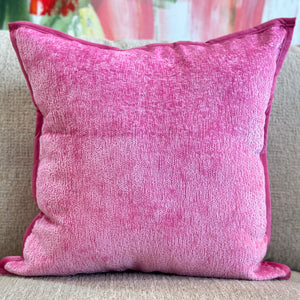 Hot Pink Chenille Pillow