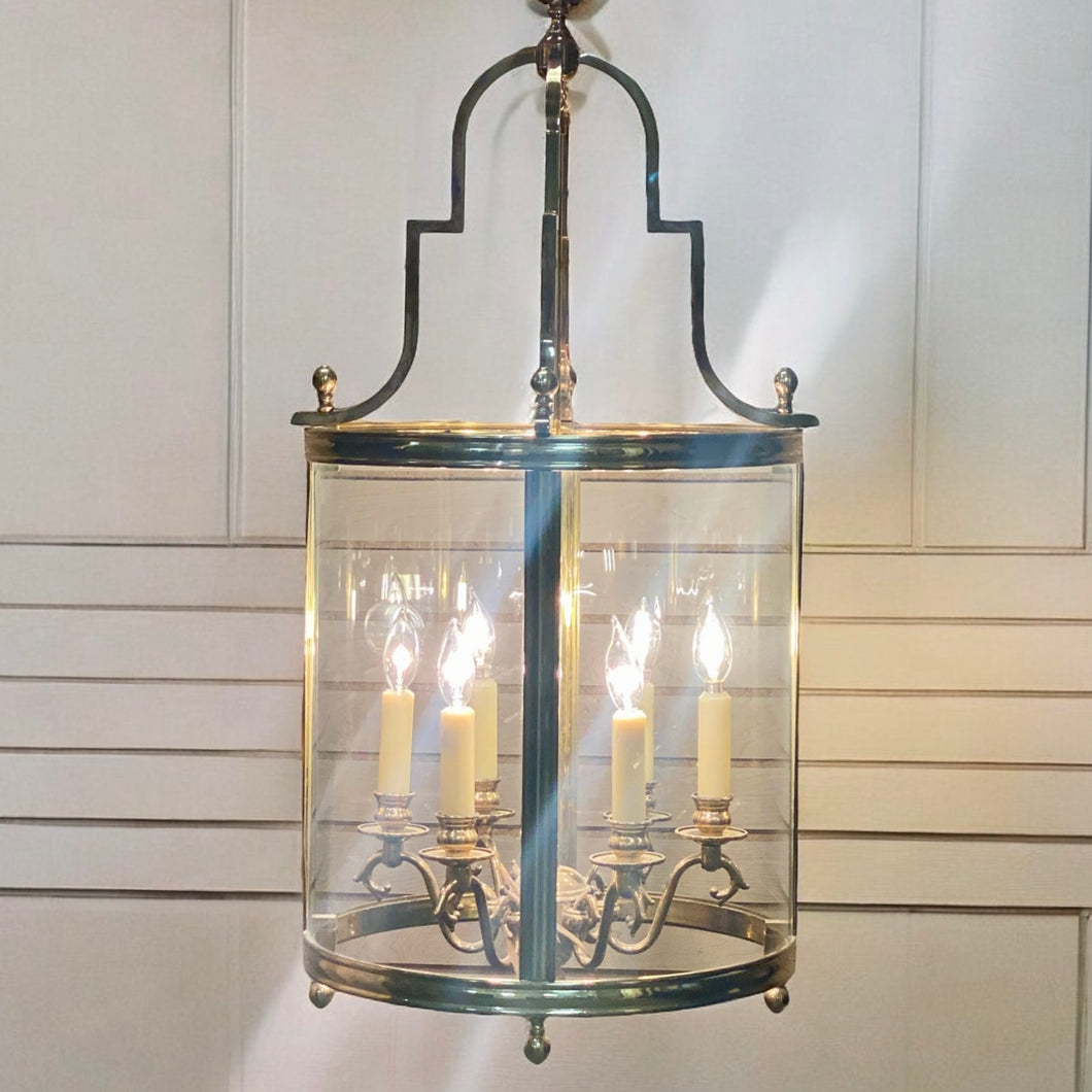 Brass Cylinder Chandelier