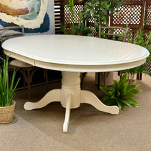 Load image into Gallery viewer, White Pedestal Table W/Leaf
