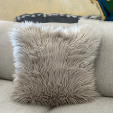 Load image into Gallery viewer, Laura Hill Furry Grey Pillow
