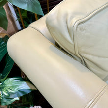 Load image into Gallery viewer, Pale Green Leather Loveseat
