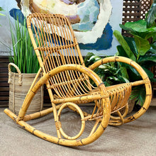 Load image into Gallery viewer, Bamboo/Rattan Rocking Chair
