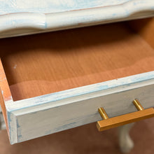 Load image into Gallery viewer, Distressed Blue Side Table
