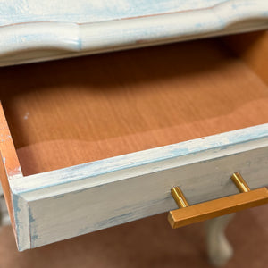 Distressed Blue Side Table