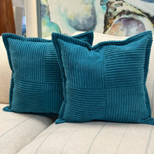 Load image into Gallery viewer, Turqouise Textured Pillow
