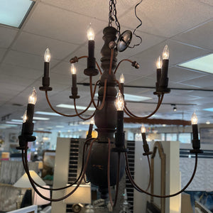 Black 12-Light Chandelier