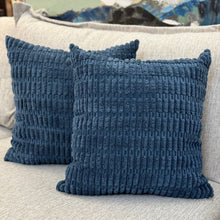 Load image into Gallery viewer, Blue Textured Pillow
