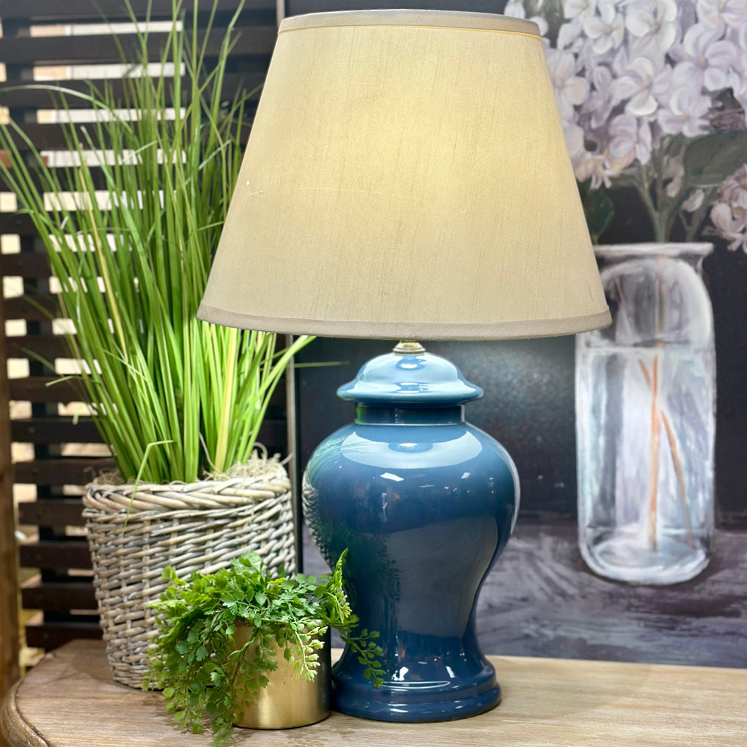 Petite Blue Ginger Jar Lamp