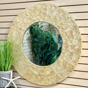 Round Capiz Mirror