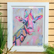 Load image into Gallery viewer, Colorful Giraffe Art by Megan Carr
