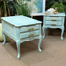 Load image into Gallery viewer, Distressed Blue Side Table
