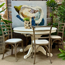 Load image into Gallery viewer, White Pedestal Table W/Leaf
