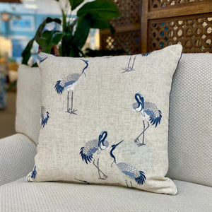 Navy Birds Pillow