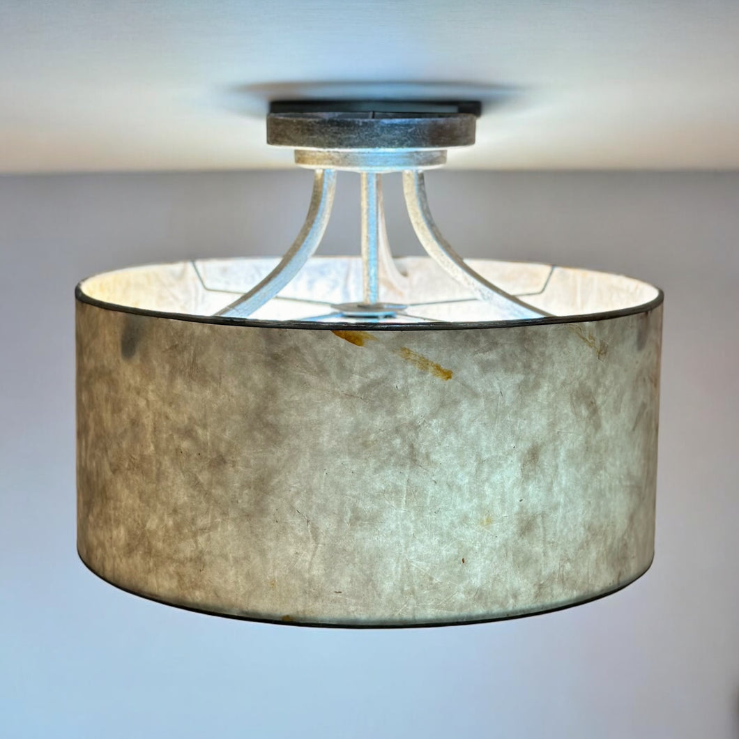 Mica & Gold Flush Mount Fixture