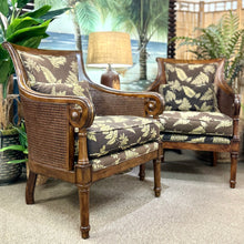 Load image into Gallery viewer, Havertys Cane Leaf Print Chair
